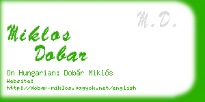 miklos dobar business card
